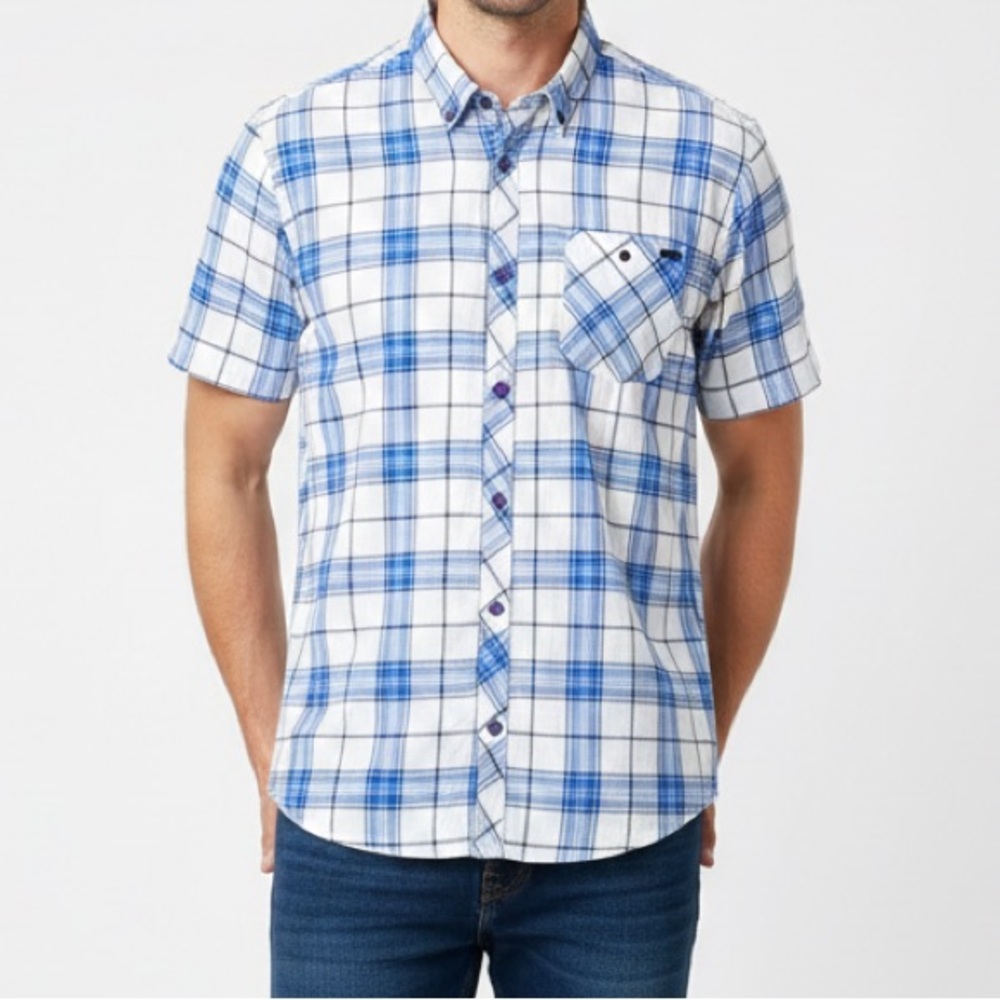 ONEILL Men’s Classic Fit Plaid Casual Button Down Shirt